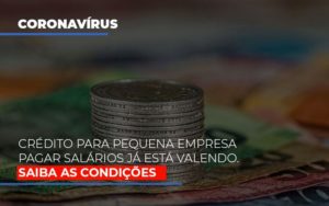 Credito Para Pequena Empresa Pagar Salarios Ja Esta Valendo - Contabilidade em Lauro de Freitas | BM Cont